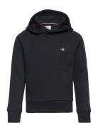 Shield Hoodie Tops Sweat-shirts & Hoodies Hoodies Black GANT