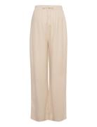 Mlsilvia Wo Pants Hw Bottoms Trousers Beige Mamalicious