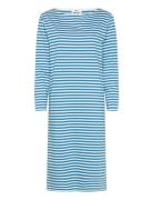 Soft Single Stripe Silas Dress Knelang Kjole Blue Mads Nørgaard