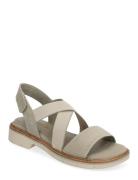 Women Sandals Flate Sandaler Beige Tamaris