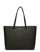 Crosshatch Leather Large Karly Tote Shopper Veske Black Lauren Ralph L...