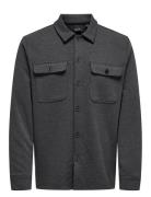 Onsnewkodyl Overshirt Sweat Tops Overshirts Grey ONLY & SONS