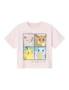 Nkfjaxaja Pokemon Ss Boxy Top Box Sky Tops T-shirts Short-sleeved Pink...