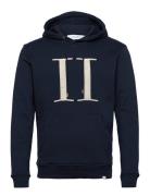 Encore Bouclé Hoodie Tops Sweat-shirts & Hoodies Hoodies Navy Les Deux