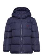 Ripstop Down Hooded Jacket Fôret Jakke Navy Ralph Lauren Kids