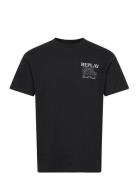 T-Shirt Regular Tops T-shirts Short-sleeved Black Replay