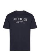 Big Hilfiger Tee Tops T-shirts Short-sleeved Navy Tommy Hilfiger