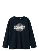 Nkmvob Ls Boxy Top Tops T-shirts Long-sleeved T-shirts Black Name It