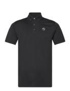 Pure Solid Polo Tops Polos Short-sleeved Black PUMA Golf