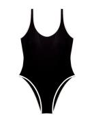 Cora Swimsuit Badedrakt Badetøy Black Rethinkit