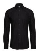 Seven Seas Fine Twill | Slim Tops Shirts Business Black Seven Seas Cop...