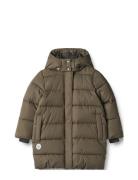 Puffer Coat Yrsa Fôret Jakke Khaki Green Wheat