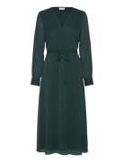 Vifalia V-Neck L/S Midi Dress - Noos Knelang Kjole Green Vila