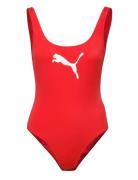 Puma Swim Women Swimsuit 1P Sport Swimsuits Red Puma Swim