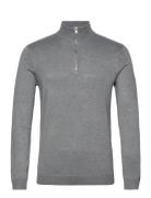 Onswyler Life Ls Half Zip Knit Tops Knitwear Half Zip Jumpers Grey ONL...