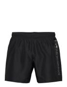 Mens Woven Boxer Bottoms Shorts Casual Black EA7