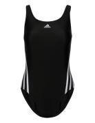 Adidas 3 Stripes Swimsuit Sport Swimsuits Black Adidas Sportswear