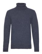 High-Neck Sweather Tops Knitwear Turtlenecks Navy Revolution