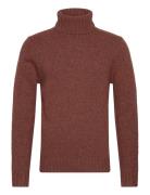 High-Neck Sweather Tops Knitwear Turtlenecks Burgundy Revolution