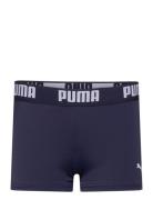 Puma Swim Boys Logo Trunks 1P Sport Swimshorts Navy Puma Swim