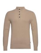 Mamadson Heritage Tops Knitwear Long Sleeve Knitted Polos Beige Matini...