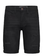 Inkaden Holes Bottoms Shorts Denim Black INDICODE