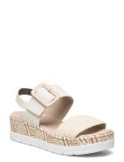 V3950-61 Shoes Summer Shoes Platform Sandals Beige Rieker