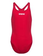 Girl's Team Swimsuit Swim Pro Solid Sport Swimsuits Red Arena