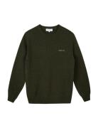 Grand Cerf Grand Cru Designers Knitwear Round Necks Khaki Green Maison...