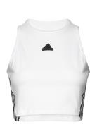 W Fi 3S Tank Sport Crop Tops Sleeveless Crop Tops White Adidas Sportsw...