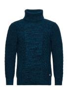 Turtle Neck Sweater Héritage Tops Knitwear Turtlenecks Navy Armor Lux