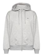 Rel Shield Zip Hoodie Tops Sweat-shirts & Hoodies Hoodies Grey GANT