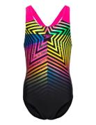 Girls Digital Placement Splashback Sport Swimsuits Black Speedo