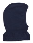 Knitted Cotton Balaclava W. Lining Accessories Headwear Balaclava Navy...