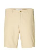 Slhregular-Karl Seersucker Shorts Noos Bottoms Shorts Casual Cream Sel...