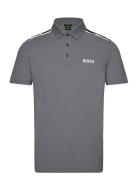 Paddytech Sport Polos Short-sleeved Grey BOSS