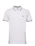 Pique Polo Tops Knitwear Short Sleeve Knitted Polos White Lee Jeans