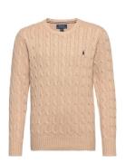 Cable-Knit Cotton Sweater Tops Knitwear Pullovers Beige Ralph Lauren K...