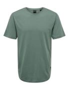 Onsmatt Longy Ss Tee Noos Tops T-shirts Short-sleeved Green ONLY & SON...