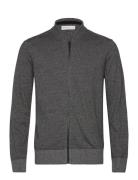 Knitted Bomber Jacket Bomberjakke Jakke Grey Tom Tailor