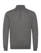 Kiyan Quarter Zip Sweater Tops Knitwear Half Zip Jumpers Grey J. Linde...