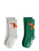 Dog 2-Pack Anti-Slip Socks Sokker Strømper Multi/patterned Mini Rodini