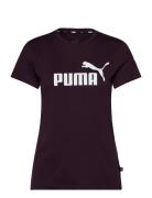 Ess Logo Tee Sport T-shirts & Tops Short-sleeved Burgundy PUMA