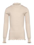 Turtleneck Tops T-shirts Long-sleeved T-shirts Cream Rosemunde Kids