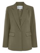 Yaslikka Ls Blazer S. Noos Blazers Single Breasted Blazers Khaki Green...