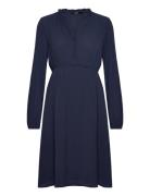 Vmmaya V-Neck Ls Dress Ga Knelang Kjole Navy Vero Moda Maternity