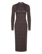 Pullover Long Sleeve Midi Dress, 22 Knelang Kjole Brown STINE GOYA