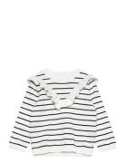 Ruffle Striped Sweater Tops Sweat-shirts & Hoodies Sweat-shirts White ...