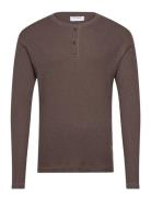 Dan Ls T-Shirt Tops T-shirts Long-sleeved Brown Les Deux