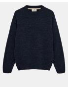 Aksune Chenille Knit Tops Knitwear Round Necks Navy Anerkjendt